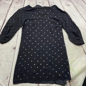 UEC Guess by Marciano studded black long sleeve shift mini dress small